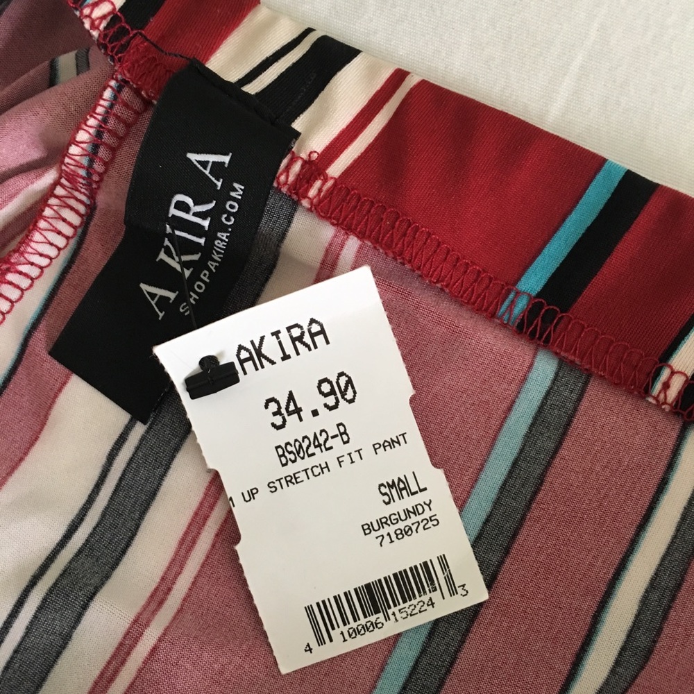 AKIRA | High Waist Colorful Striped Palazzo Pants - Picture 3 of 4